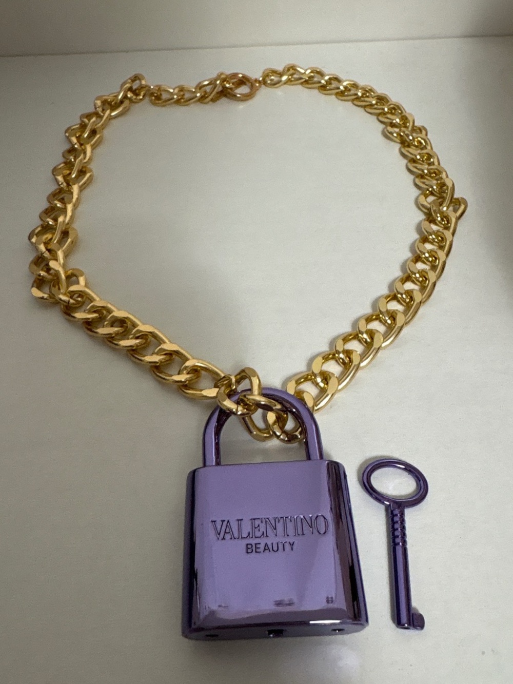 Valentino Beauty lock & key necklace